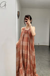 Mutedance 24 Spring/Summer Printed Long Skirt MD-MD24SS07-SAND PM135
